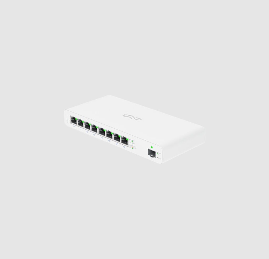 Ubiquiti UISP – Conmutador – 8 x 10/100/1000 (PoE) + 1 x Gigabit SFP