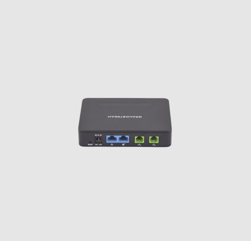 Grandstream HT812 – Adaptador de Teléfono Analógico con 2 Puertos FXS.