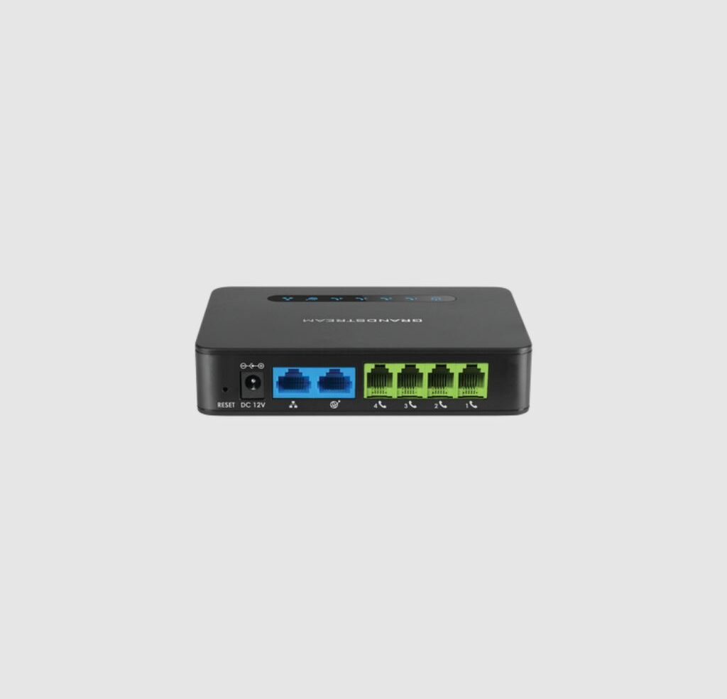 Grandstream HT814 – Adaptador de Teléfono Analógico con 4 Puertos FXS.