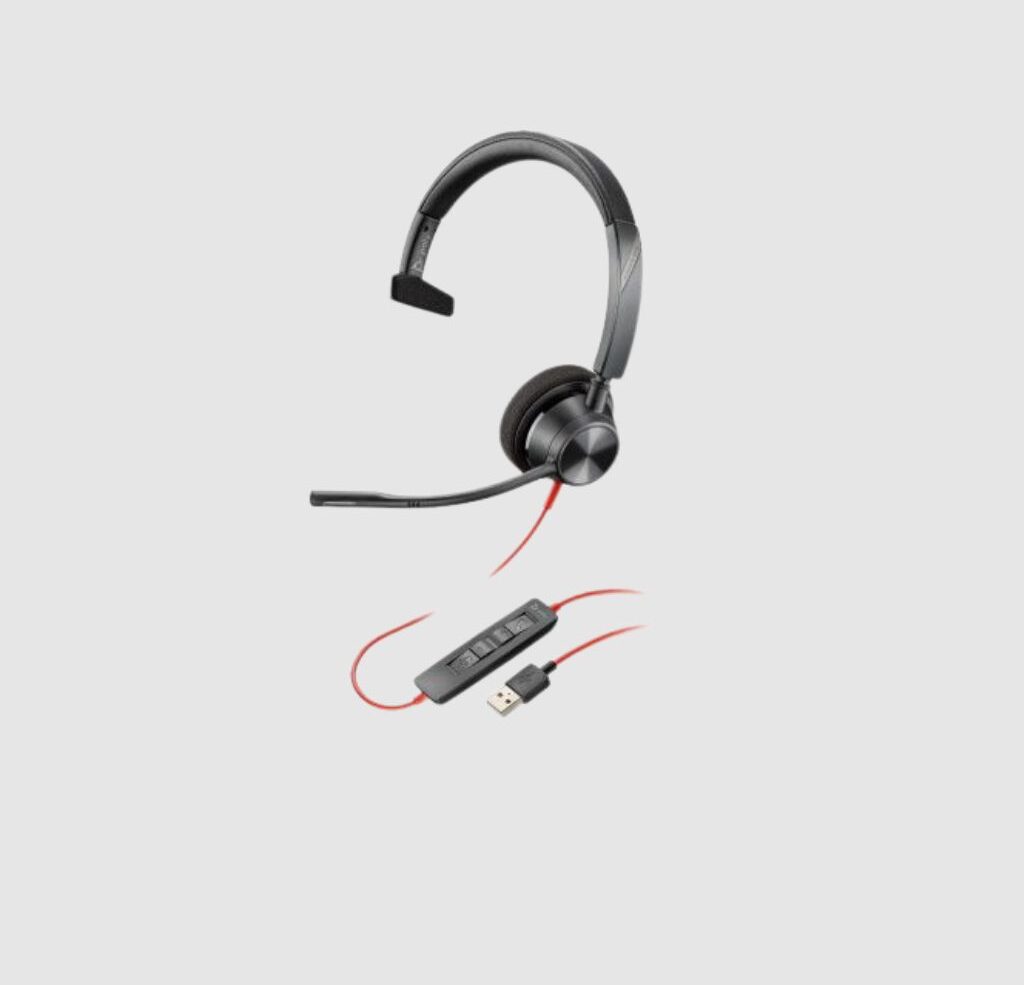 Poly BW 3310 Hp Auriculares Cableado Sobre la oreja Mono USB Tipo A, Mini-phone (3.5mm)