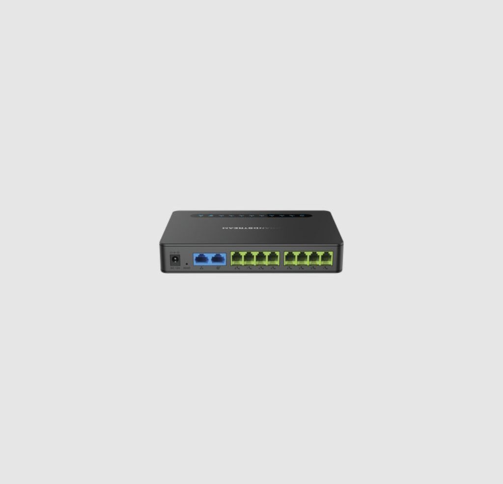 Grandstream HT818 – Adaptador de Teléfono Analógico con 8 Puertos FXS.