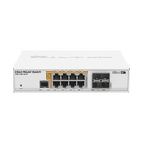 Cloud Router Switch Administrable L3, 8 puertos 10/100/1000 Mbps c/PoE Pasivo ó 802.3af/at, 4 Puertos SFP