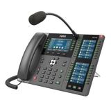 Teléfono empresarial IP hasta 20 lineas SIP, micrófono exterior, 106 botones DSS, Bluetooth integrado para diademas, puertos Gigabit, soporta recepción video, PoE