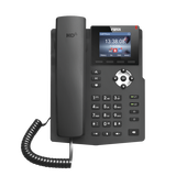 Teléfono IP empresarial para 2 lineas SIP con pantalla LCD de 2.4 Pulgadas a color y conferencia de 3 vías, PoE